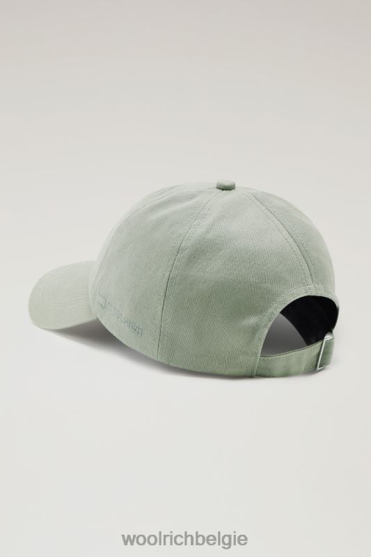 Baseballpet met logo van katoenmix Woolrich unisex 8TTN0150 haven groen accessoires