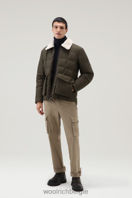 Blizzard Duster gewatteerd jack van Eco Ramar Woolrich Heren 8TTN0657 donkergroen kleding
