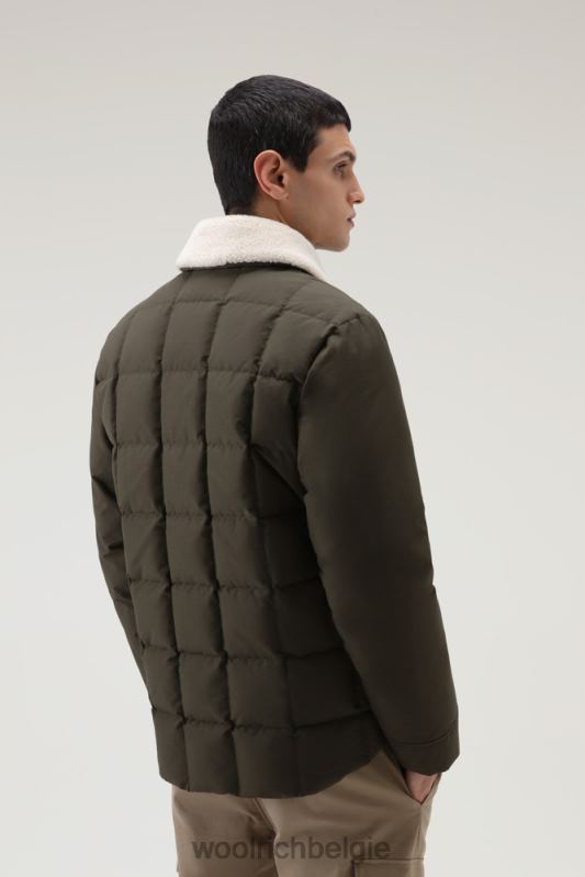 Blizzard Duster gewatteerd jack van Eco Ramar Woolrich Heren 8TTN0657 donkergroen kleding