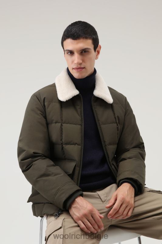 Blizzard Duster gewatteerd jack van Eco Ramar Woolrich Heren 8TTN0657 donkergroen kleding