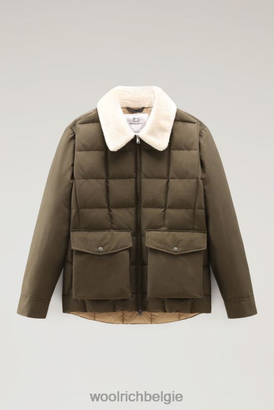 Blizzard Duster gewatteerd jack van Eco Ramar Woolrich Heren 8TTN0657 donkergroen kleding