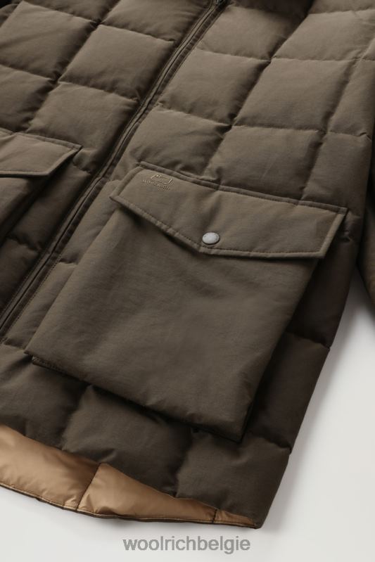 Blizzard Duster gewatteerd jack van Eco Ramar Woolrich Heren 8TTN0657 donkergroen kleding
