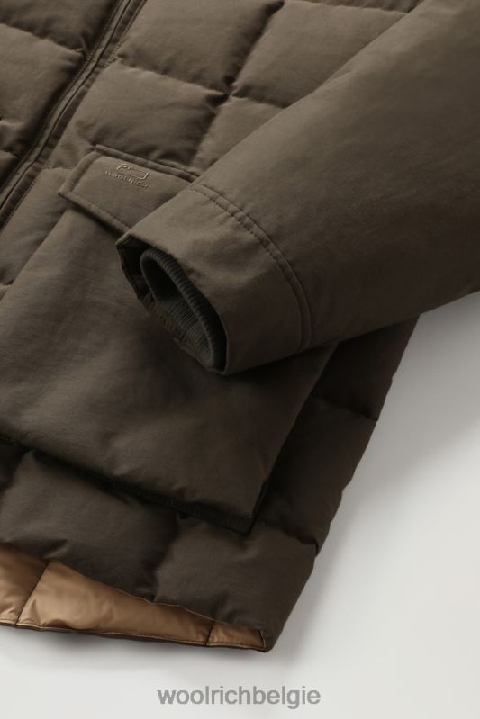 Blizzard Duster gewatteerd jack van Eco Ramar Woolrich Heren 8TTN0657 donkergroen kleding