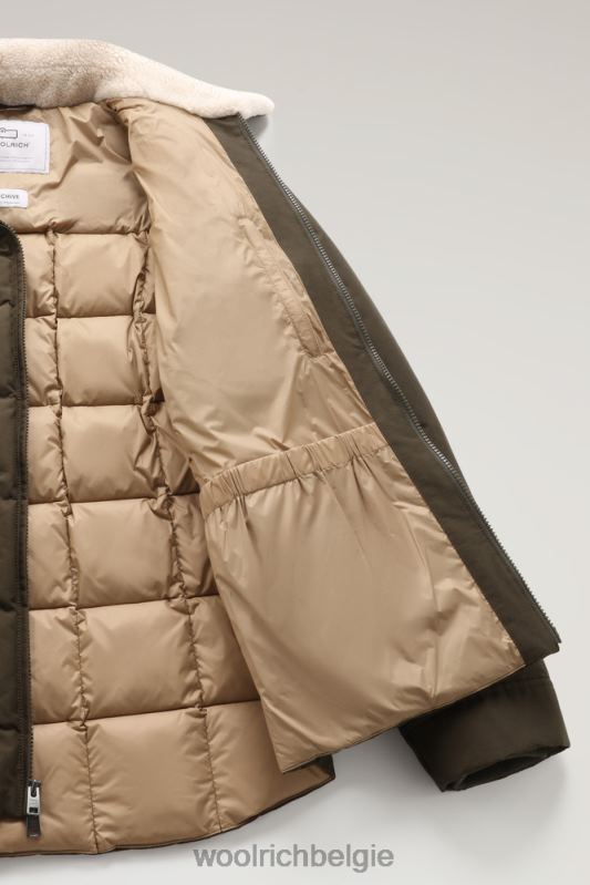 Blizzard Duster gewatteerd jack van Eco Ramar Woolrich Heren 8TTN0657 donkergroen kleding