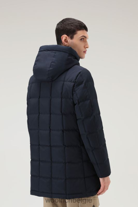 Blizzard gewatteerde parka van ramar-stof Woolrich Heren 8TTN0640 Melton blauw kleding