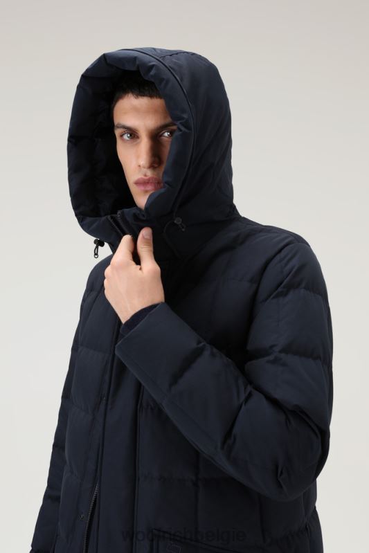 Blizzard gewatteerde parka van ramar-stof Woolrich Heren 8TTN0640 Melton blauw kleding