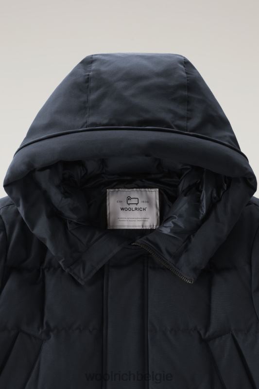 Blizzard gewatteerde parka van ramar-stof Woolrich Heren 8TTN0640 Melton blauw kleding