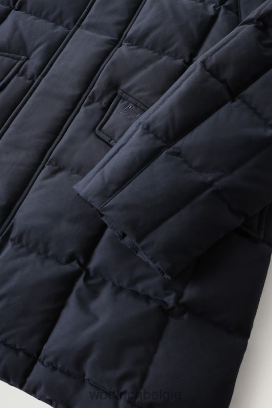 Blizzard gewatteerde parka van ramar-stof Woolrich Heren 8TTN0640 Melton blauw kleding