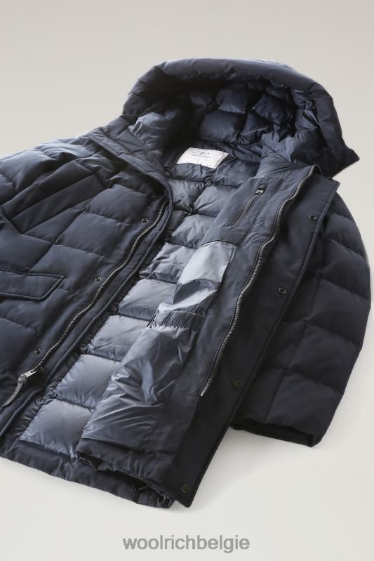 Blizzard gewatteerde parka van ramar-stof Woolrich Heren 8TTN0640 Melton blauw kleding