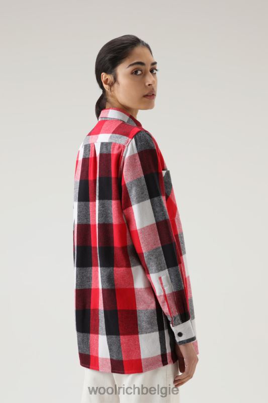 Boyfriend flanellen overhemd met buffelruit Woolrich vrouwen 8TTN0220 meerdere buffels kleding