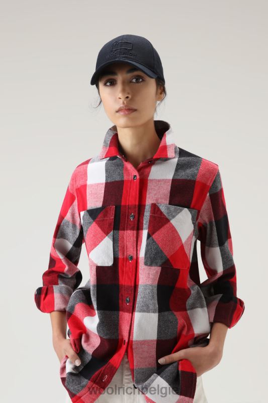 Boyfriend flanellen overhemd met buffelruit Woolrich vrouwen 8TTN0220 meerdere buffels kleding