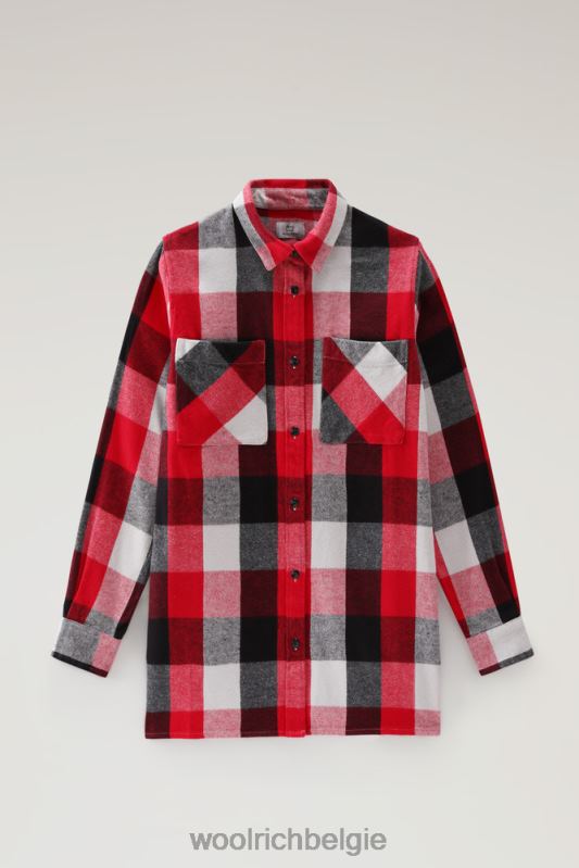 Boyfriend flanellen overhemd met buffelruit Woolrich vrouwen 8TTN0220 meerdere buffels kleding