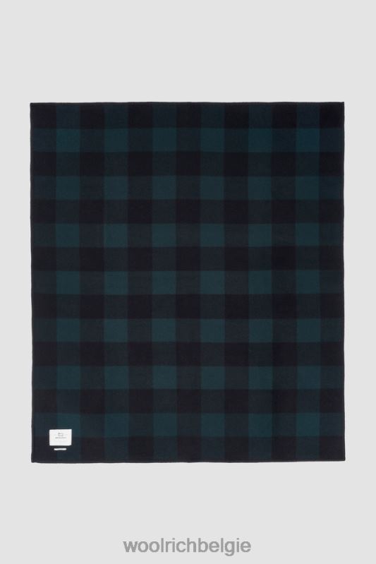 Buffalo geruite deken van zuivere wol gemaakt in Italië Woolrich unisex 8TTN0349 buffel staan accessoires