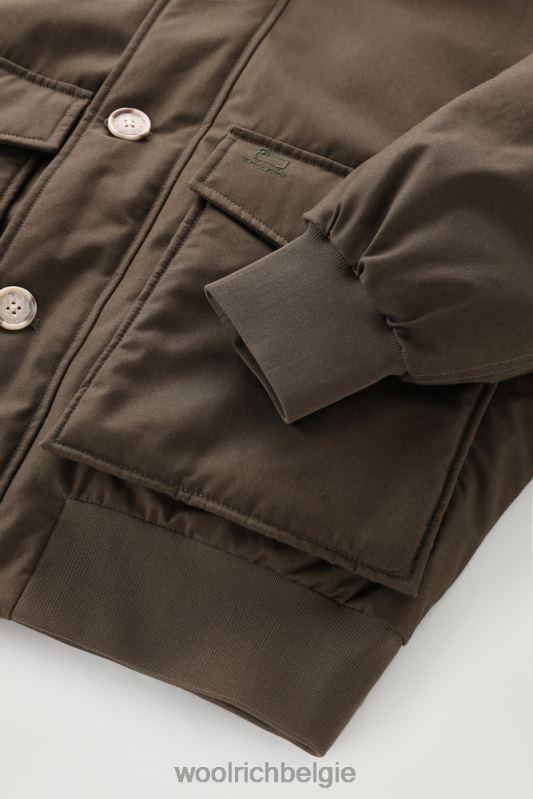 Byrd donsjack met korte capuchon Woolrich Heren 8TTN0669 donkergroen kleding