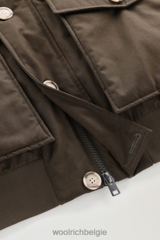 Byrd donsjack met korte capuchon Woolrich Heren 8TTN0669 donkergroen kleding