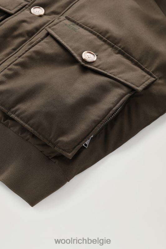 Byrd donsjack met korte capuchon Woolrich Heren 8TTN0669 donkergroen kleding