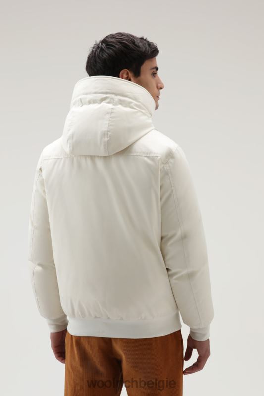 Byrd donsjack met korte capuchon Woolrich Heren 8TTN0781 melkachtige crème kleding