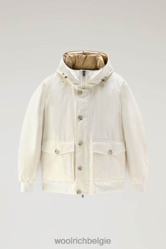 Byrd donsjack met korte capuchon Woolrich Heren 8TTN0781 melkachtige crème kleding