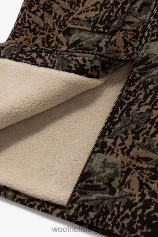 Camo-overshirt van wolmix met sherpavoering - Aime Leon Dore Woolrich Heren 8TTN0772 bruine camouflage kleding
