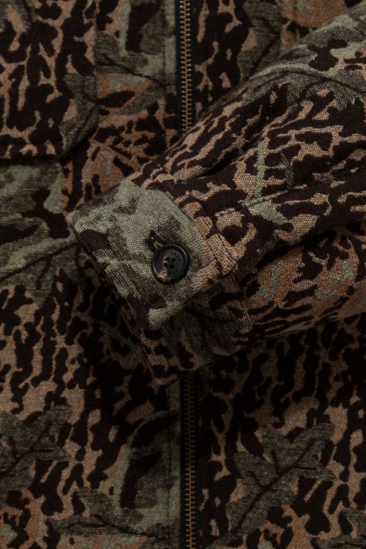Camo-overshirt van wolmix met sherpavoering - Aime Leon Dore Woolrich Heren 8TTN0772 bruine camouflage kleding