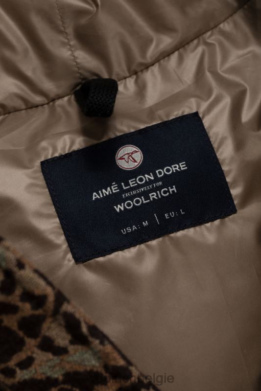 Camoparka met afneembaar nepbont Aime Leon Dore Woolrich Heren 8TTN0771 bruine camouflage kleding