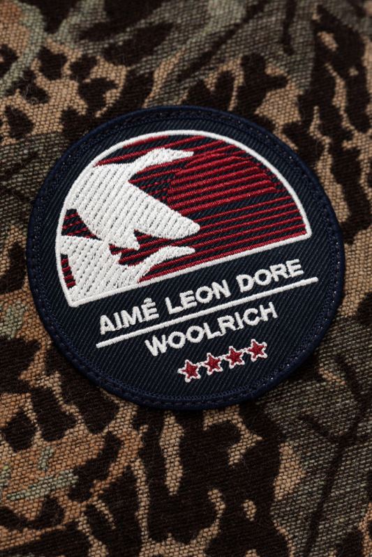 Camoparka met afneembaar nepbont Aime Leon Dore Woolrich Heren 8TTN0771 bruine camouflage kleding