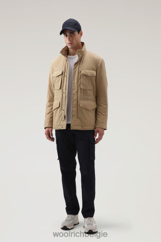 Cargobroek van kledinggeverfd stretchkatoen Woolrich Heren 8TTN0719 Melton blauw kleding