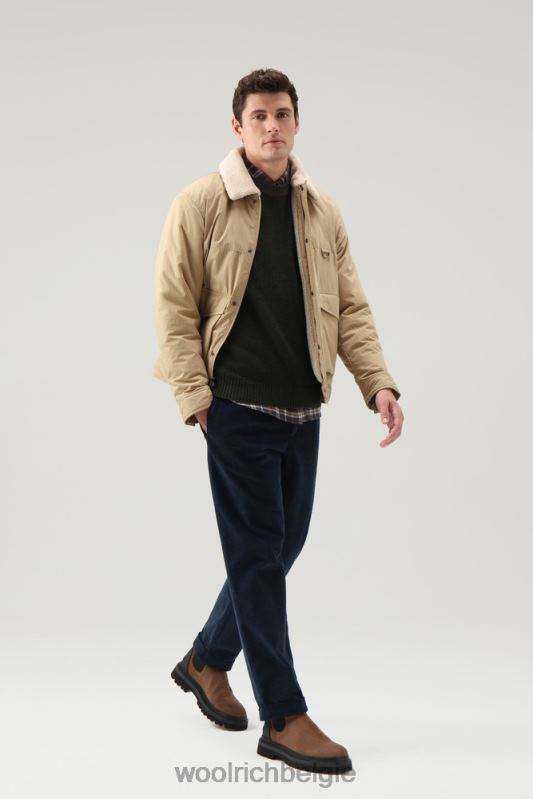 Een kledinggeverfde broek van corduroy Woolrich Heren 8TTN0685 Melton blauw kleding