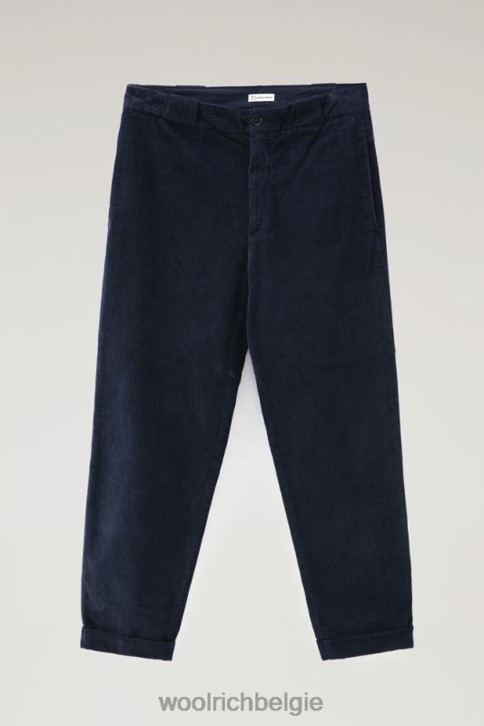 Een kledinggeverfde broek van corduroy Woolrich Heren 8TTN0685 Melton blauw kleding