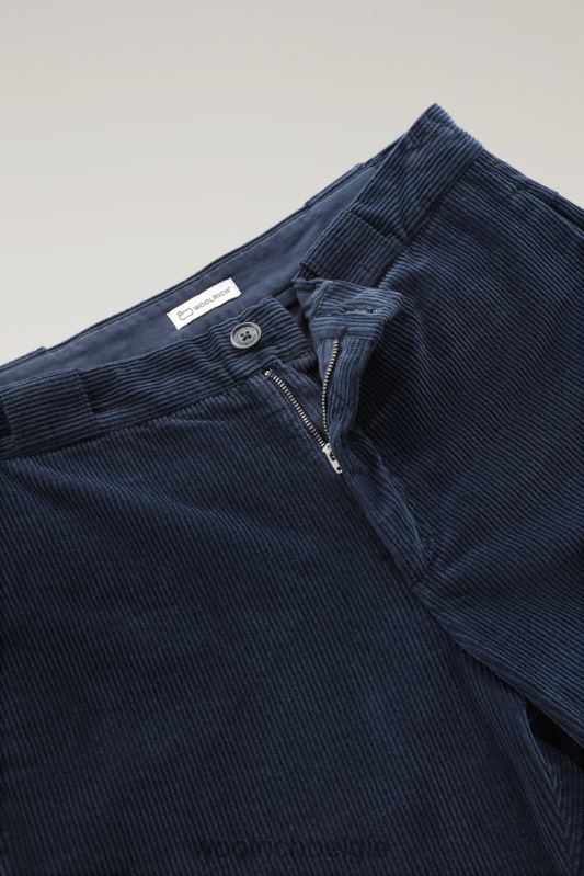 Een kledinggeverfde broek van corduroy Woolrich Heren 8TTN0685 Melton blauw kleding