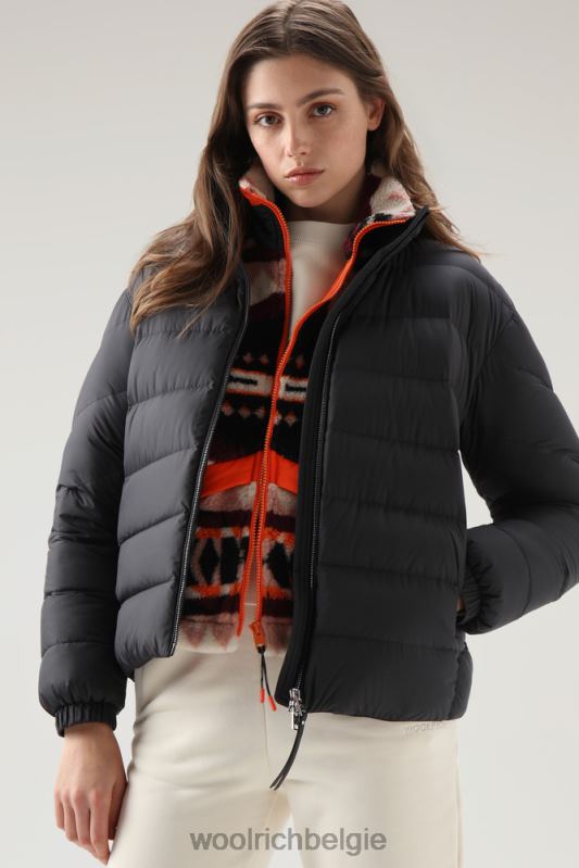 Ellis donsjack van microvezel Woolrich vrouwen 8TTN0296 zwart kleding