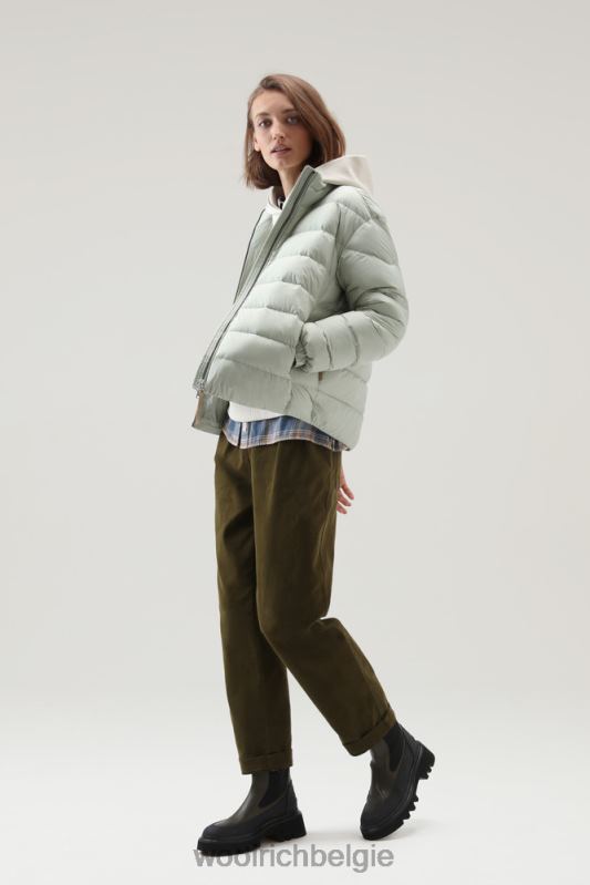 Ellis donsjack van microvezel Woolrich vrouwen 8TTN0310 woestijn salie kleding
