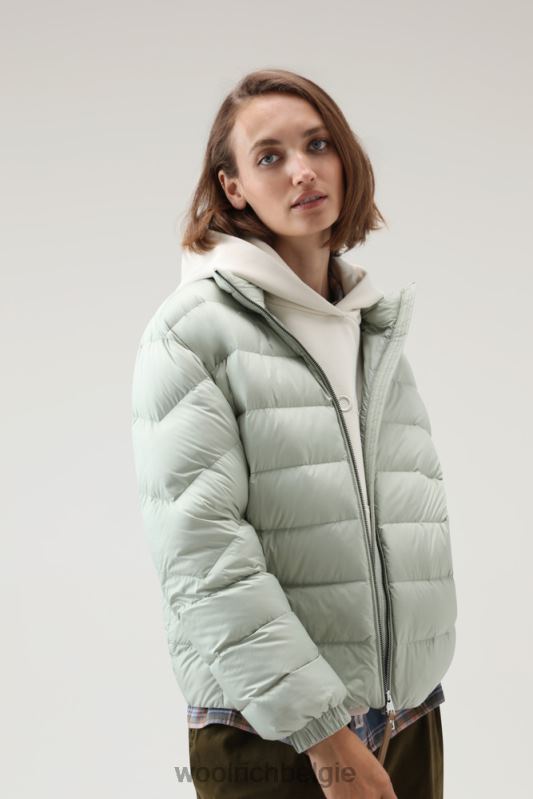 Ellis donsjack van microvezel Woolrich vrouwen 8TTN0310 woestijn salie kleding