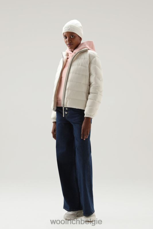 Ellis donsjack van microvezel Woolrich vrouwen 8TTN0312 melkachtige crème kleding