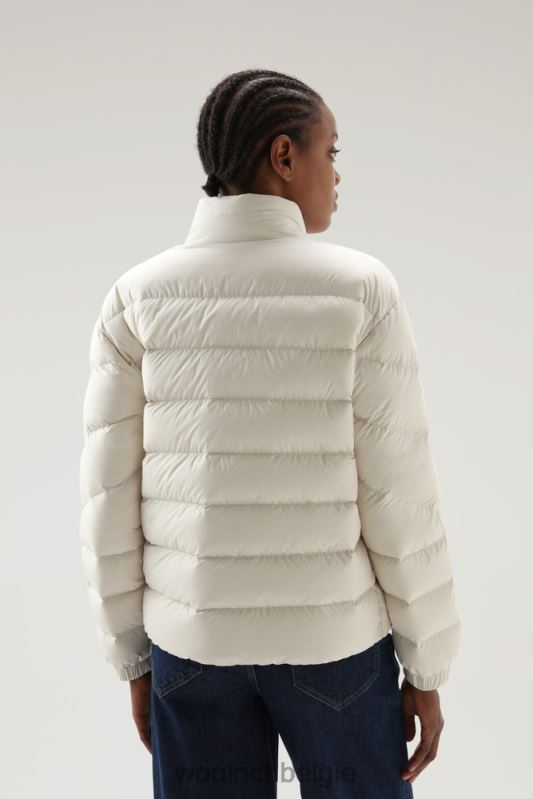 Ellis donsjack van microvezel Woolrich vrouwen 8TTN0312 melkachtige crème kleding