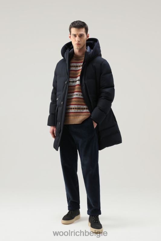 Fair Isle ronde hals van scheermesje Shetlandwol Woolrich Heren 8TTN0674 donkere kameel kleding