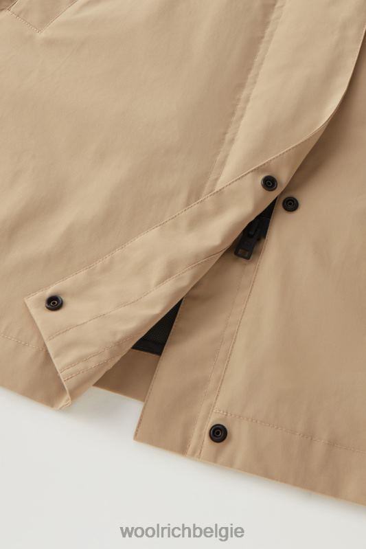 Fayette lichte trenchcoat met afneembare capuchon Woolrich vrouwen 8TTN0116 veer beige kleding