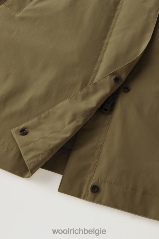 Fayette lichte trenchcoat met afneembare capuchon Woolrich vrouwen 8TTN0203 donkergroen kleding