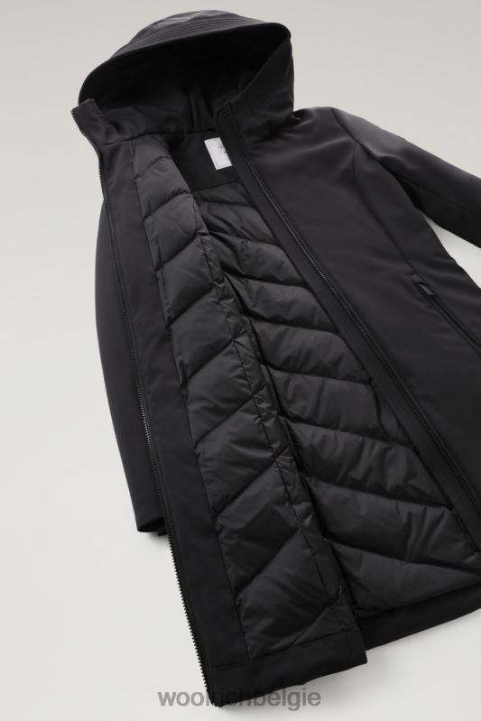 Firth parka van softshell Woolrich vrouwen 8TTN0341 zwart kleding