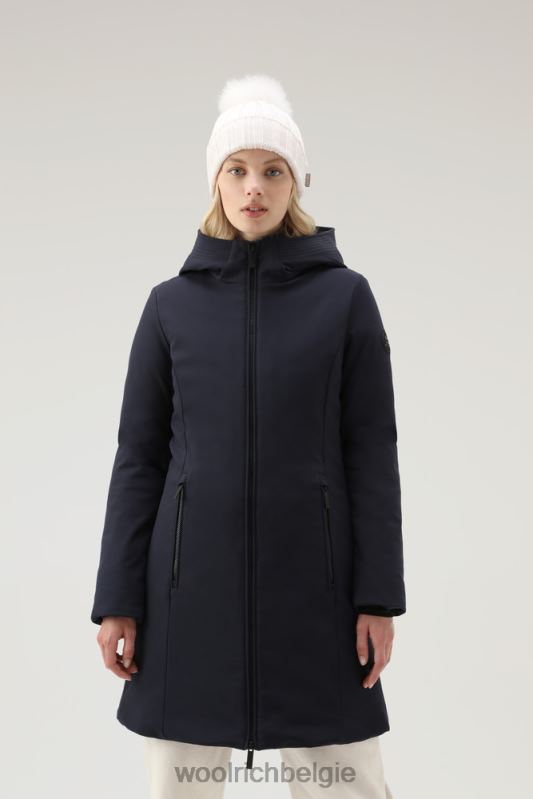 Firth parka van softshell Woolrich vrouwen 8TTN0342 Melton blauw kleding