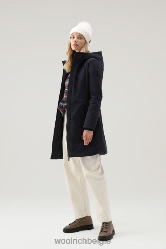 Firth parka van softshell Woolrich vrouwen 8TTN0342 Melton blauw kleding