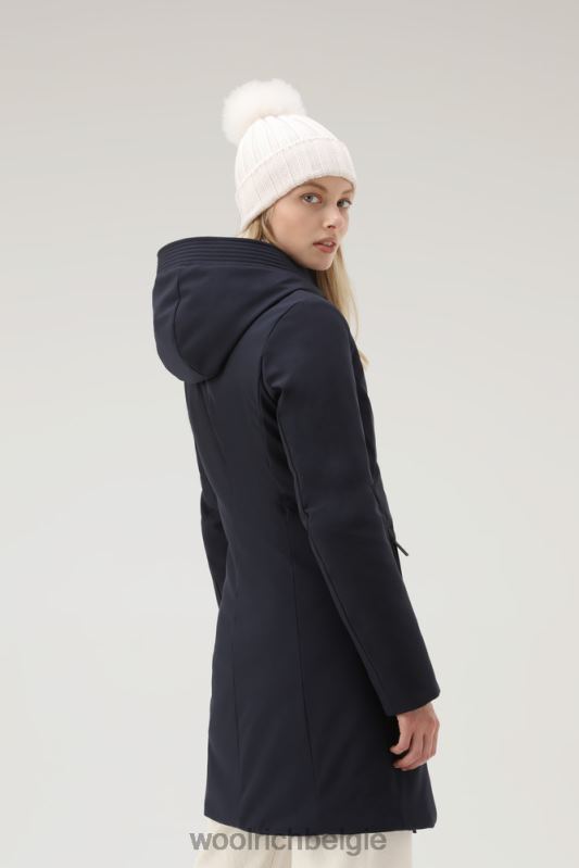 Firth parka van softshell Woolrich vrouwen 8TTN0342 Melton blauw kleding