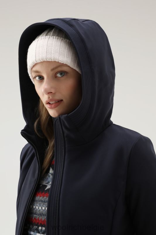 Firth parka van softshell Woolrich vrouwen 8TTN0342 Melton blauw kleding
