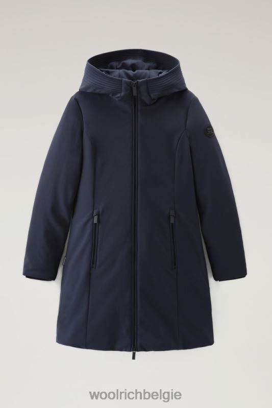 Firth parka van softshell Woolrich vrouwen 8TTN0342 Melton blauw kleding