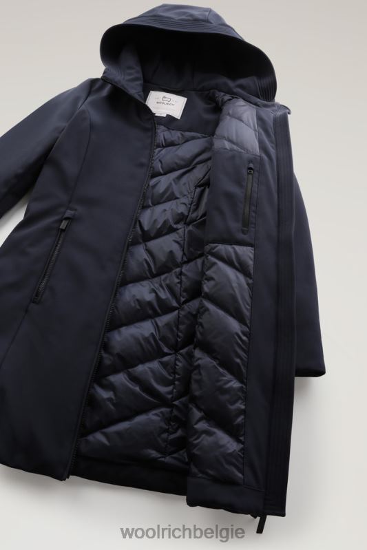 Firth parka van softshell Woolrich vrouwen 8TTN0342 Melton blauw kleding