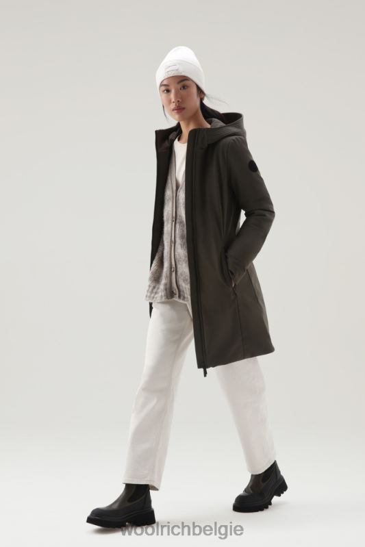 Firth parka van softshell Woolrich vrouwen 8TTN0345 donkergroen kleding