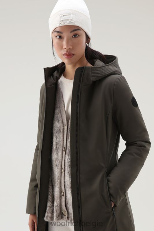 Firth parka van softshell Woolrich vrouwen 8TTN0345 donkergroen kleding