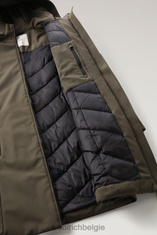 Firth parka van softshell Woolrich vrouwen 8TTN0345 donkergroen kleding