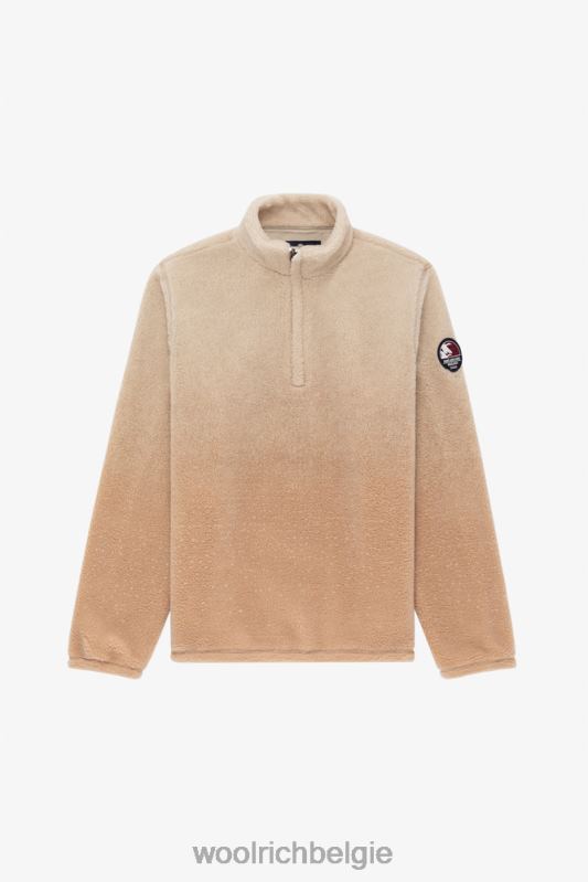 Fleecejack met hoge kraag en halve rits van Aime Leon Dore Woolrich Heren 8TTN0758 abdij steen kleding