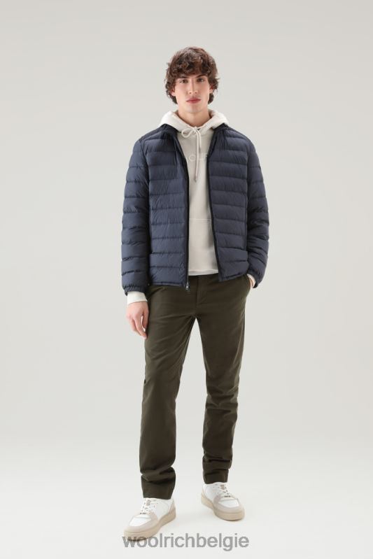 Geverfde klassieke chinobroek van katoen Woolrich Heren 8TTN0575 donkergroen kleding